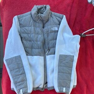 The North Face Gray and Cream Jacket